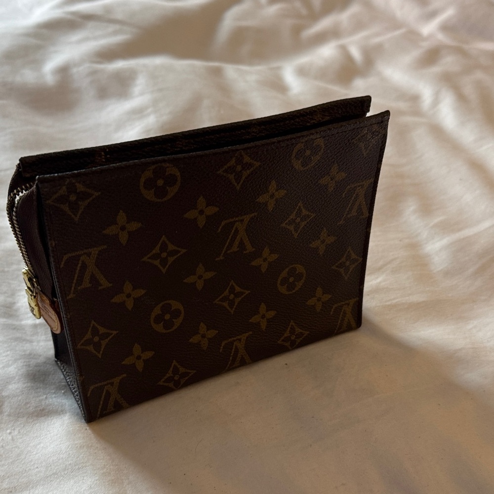 Louis Vuitton Monogram Canvas Zip Pouch - Brown and Tan